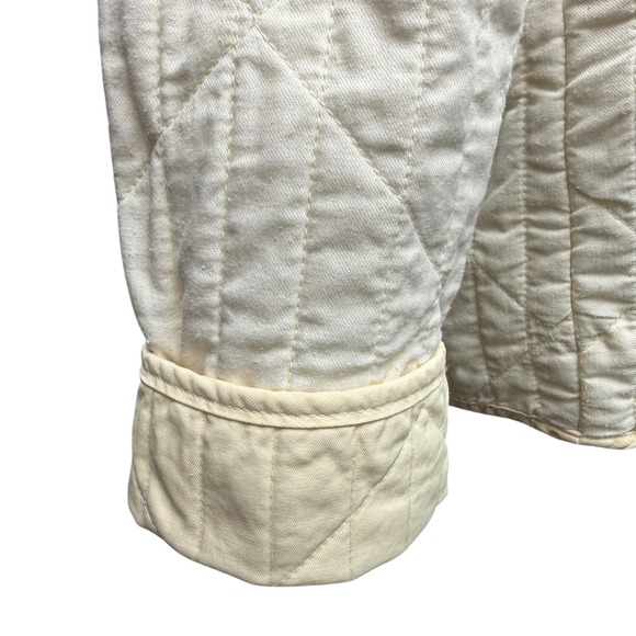 Doen Parker Quilted Jacket Women's S Barn Toggle Closure Mandarin Collar Cream - Picture 6 of 13